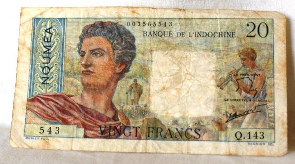 20 Francs Bank of Indochine Note