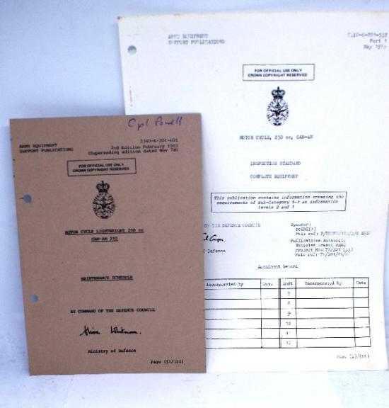 Can Am 250cc Motorcycle Workshop Parts and Maintenance Schedule Books