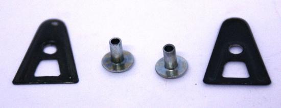 2 X -A-Washers + 2 X Fixing Rivets for the M1 Helmet Liner Black Steel,