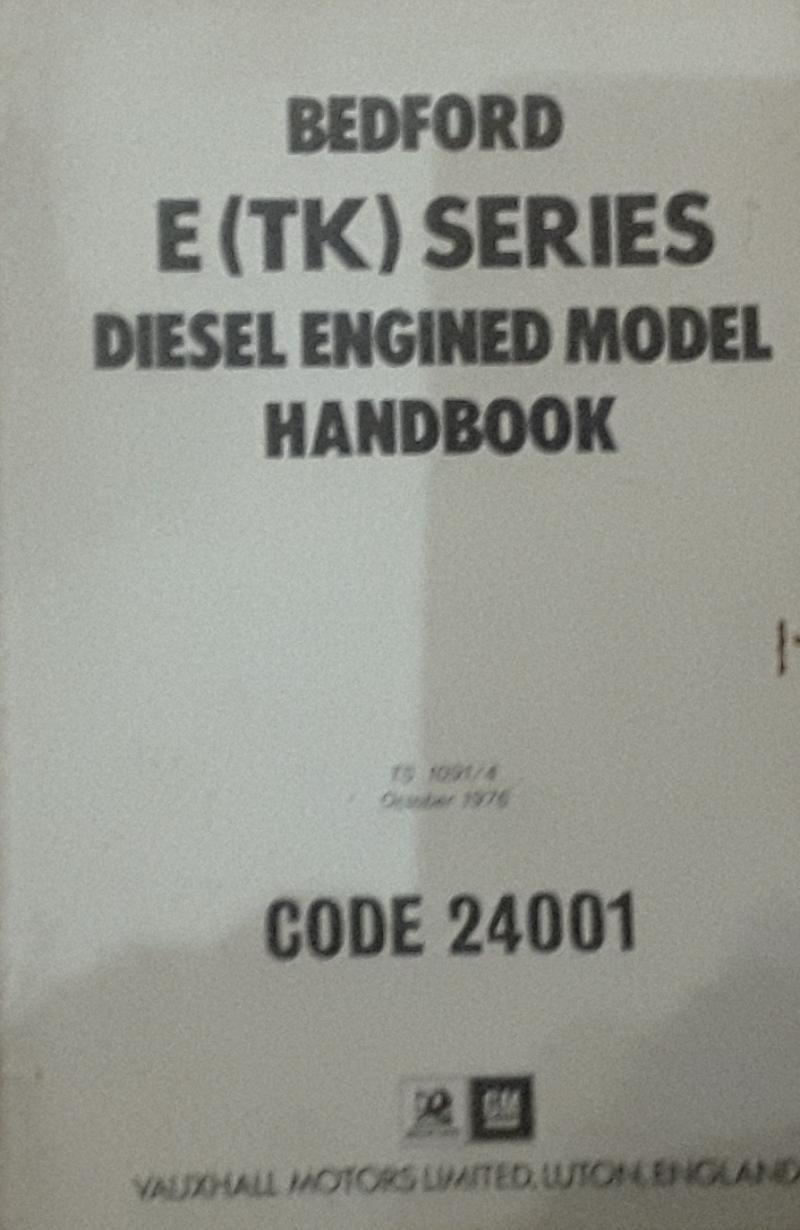 Bedford E ( TK ) Series Diesel Engine Handbook