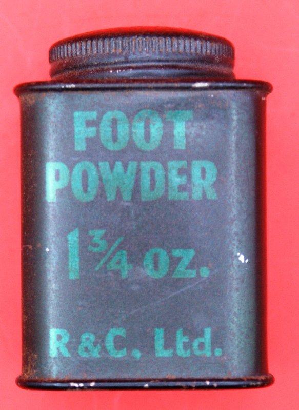 British 13/4oz Foot Powder Tin.