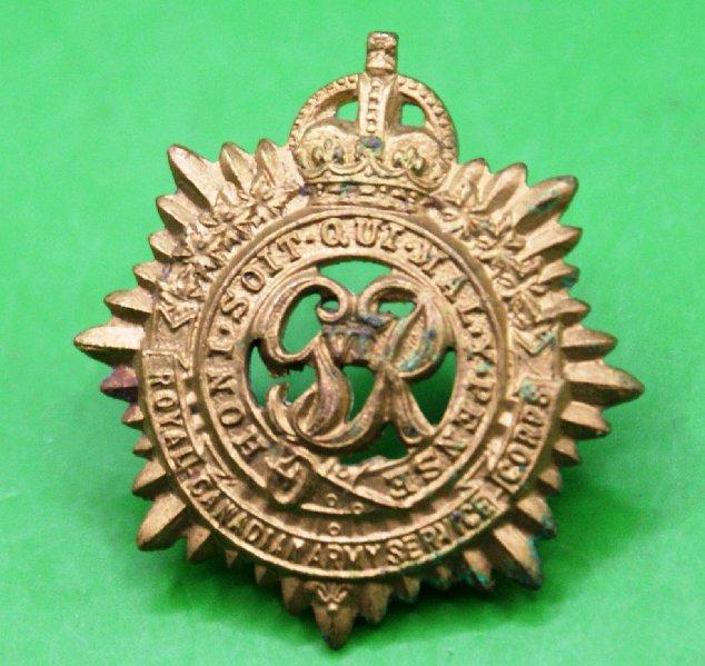 WWII Canadian Royal Army Service Corp Cap Badge.