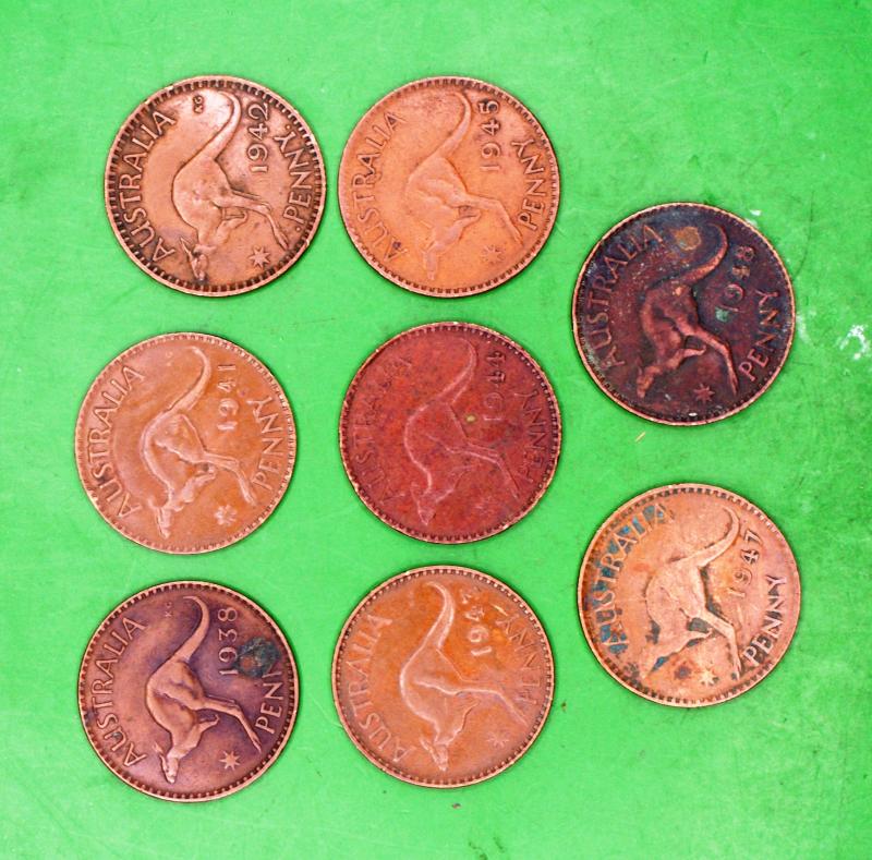 WWII Australian Pennie's.